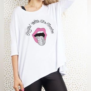 NWOT - LATC Mimi T-Shirt One Size Fits All White Rollin' With The Homies